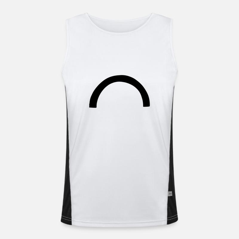 bogen form symbol linie Funktionelles Kontrast-Tank Top für Männer 