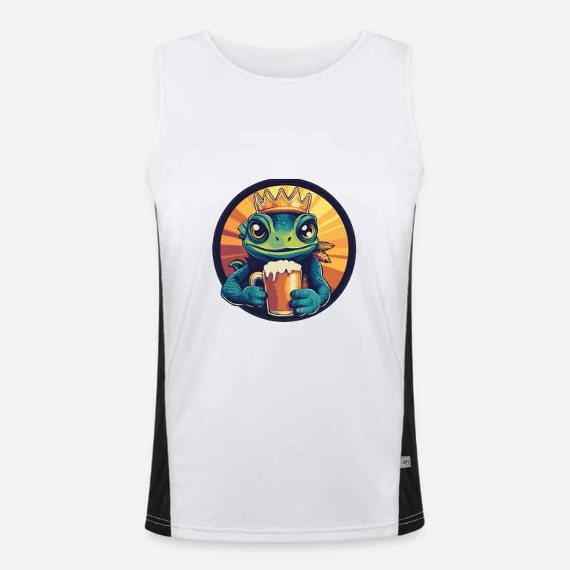Chameleon Bier Funktionelles Kontrast-Tank Top für Männer 