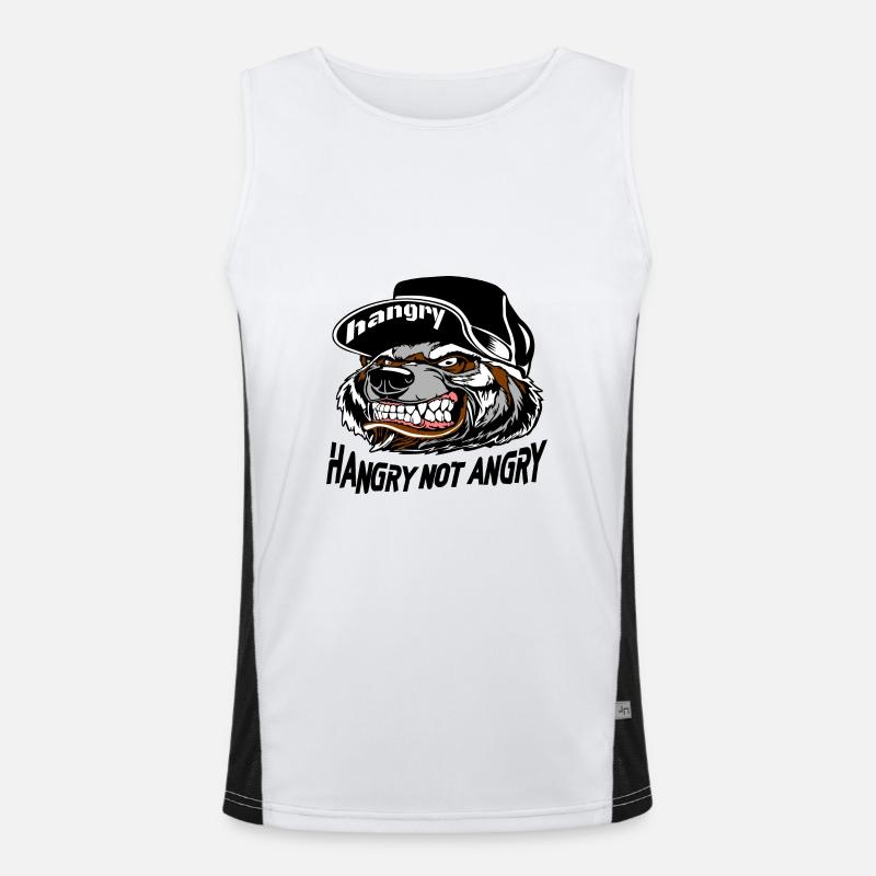 HUNGRY LITTLE BEAR einzigartiges Design Funktionelles Kontrast-Tank Top für Männer 