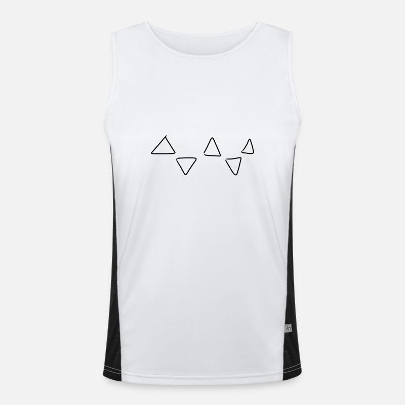 Triangular pattern Men's Functional Contrast Tank Top 