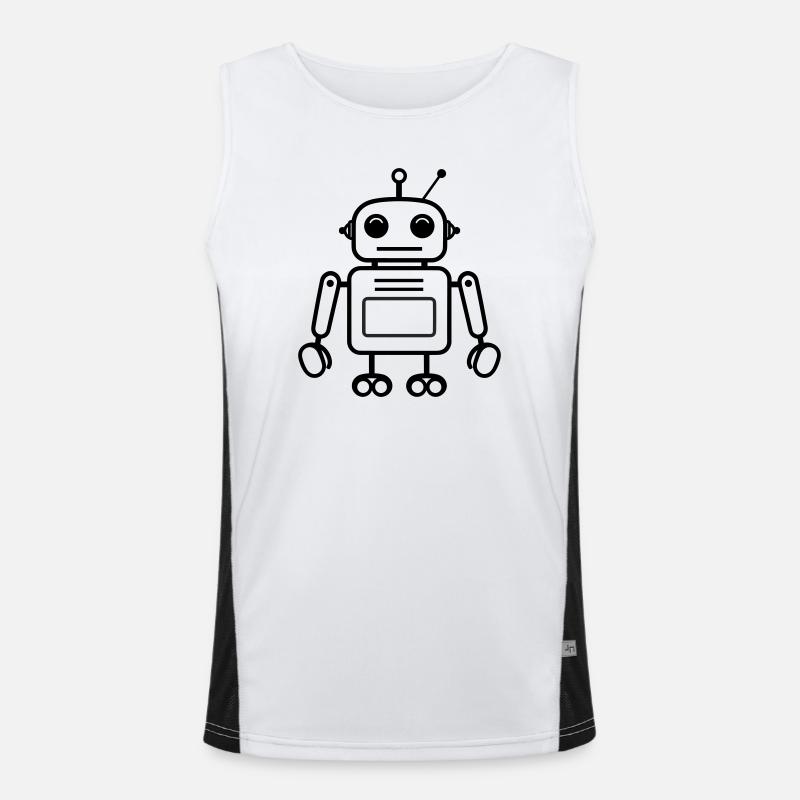Roboter Funktionelles Kontrast-Tank Top für Männer 