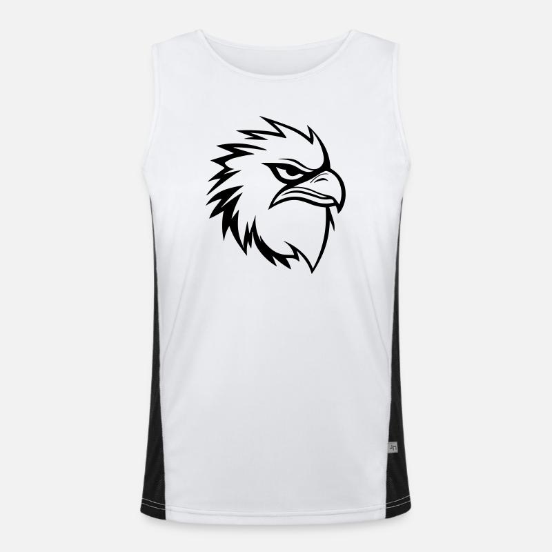 Eagle - Men's Functional Contrast Tank Top  - white/black