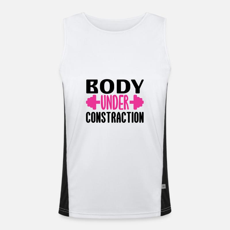 Body under contraction Men's Functional Contrast Tank Top 