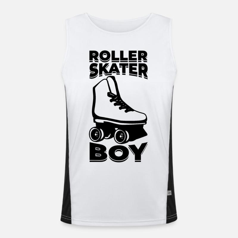 Roller Skate Boy Men's Functional Contrast Tank Top 