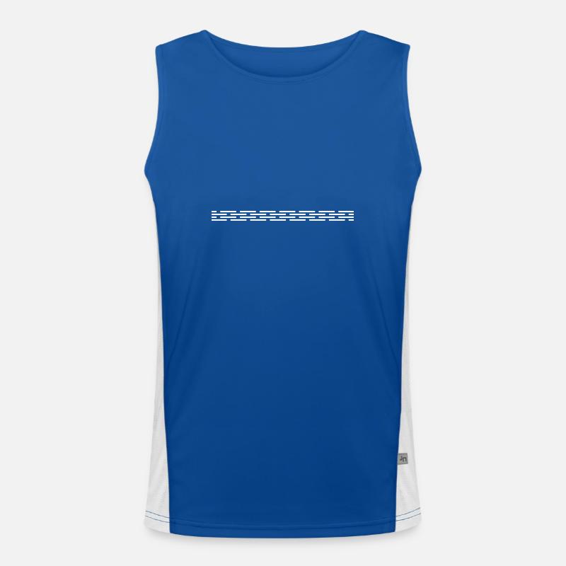 Line dashed Men's Functional Contrast Tank Top 