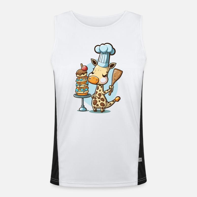 Tall Order Cooking - Men's Functional Contrast Tank Top  - white/black