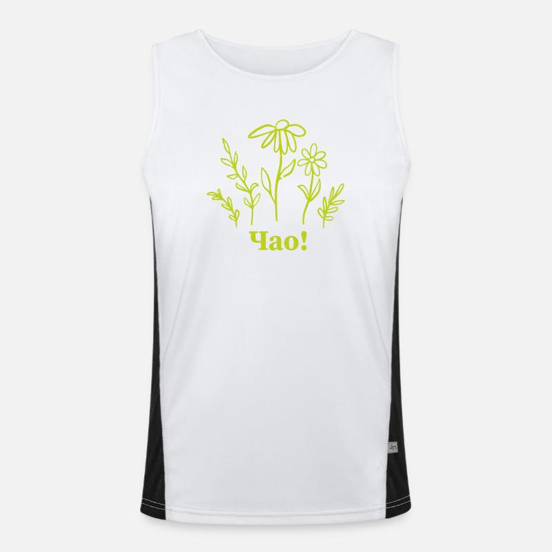 Чао! Blumen Funktionelles Kontrast-Tank Top für Männer 