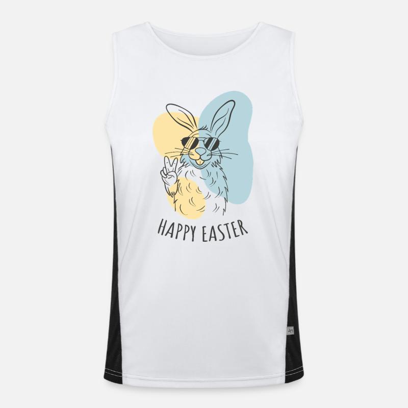 Happy Easter - Easter Bunny - Easter Egg - Gift Men's Functional Contrast Tank Top 