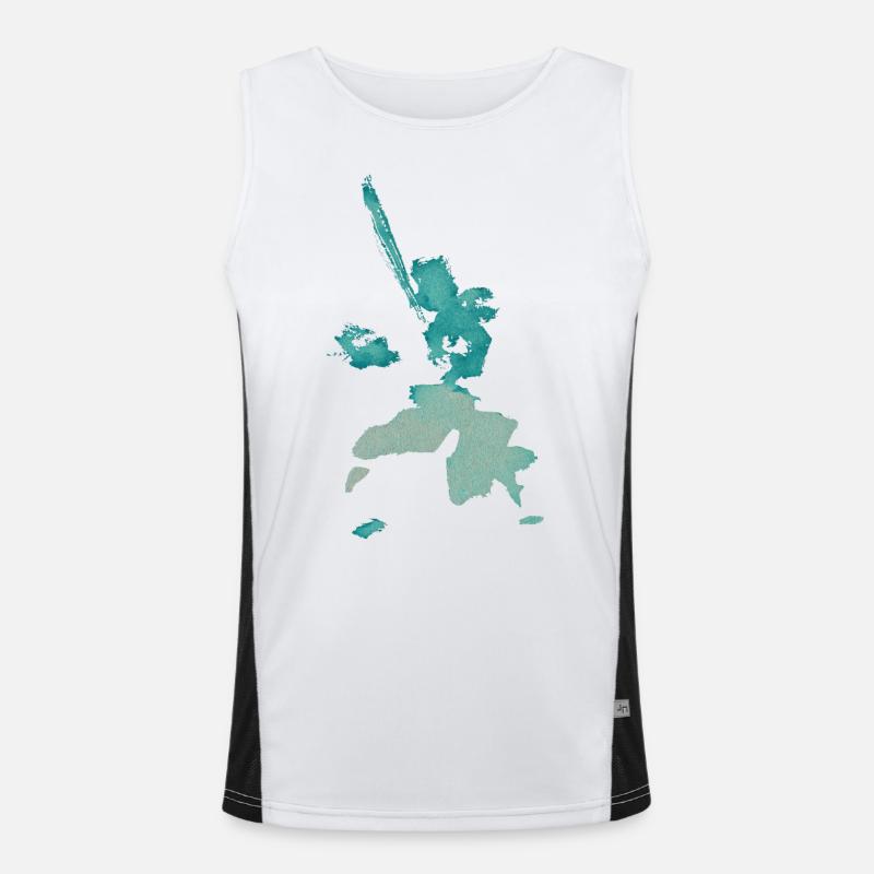 Kendo Figure - Abstract Men's Functional Contrast Tank Top 