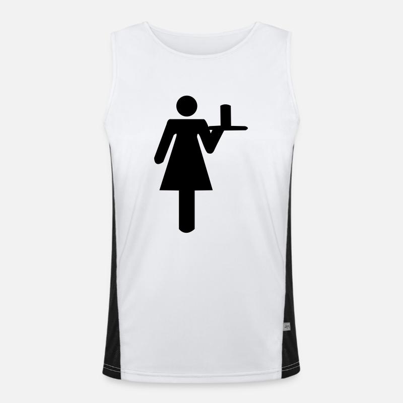 Kellnerin Funktionelles Kontrast-Tank Top für Männer 