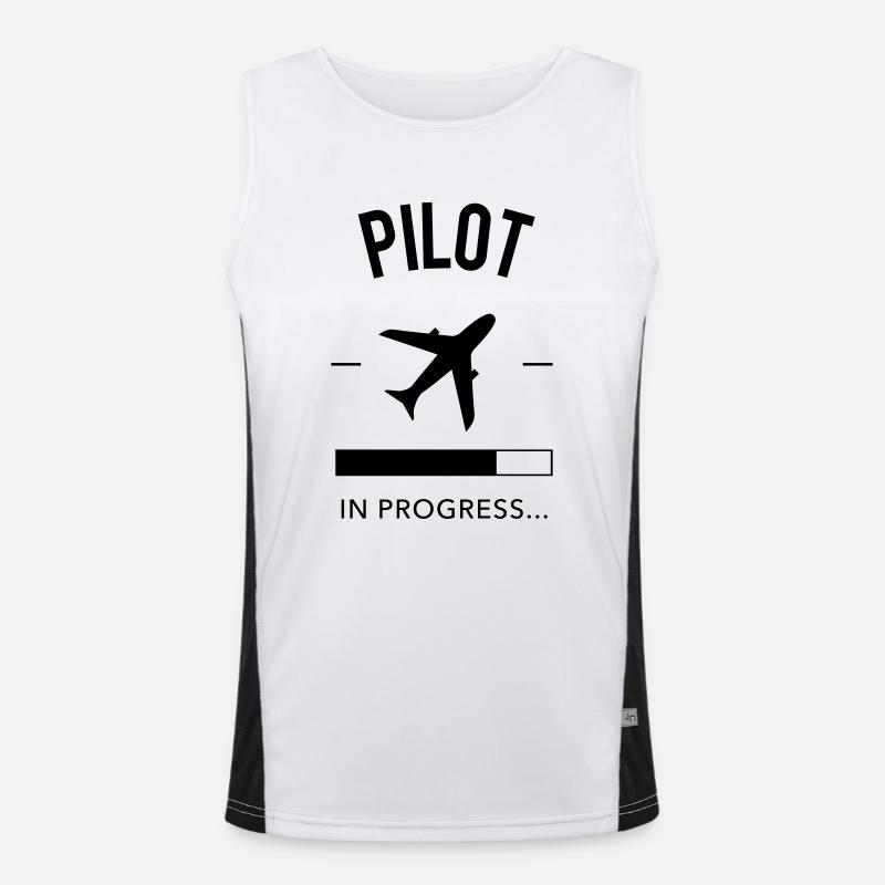 Pilot in progress Débardeur respirant contrasté Homme 