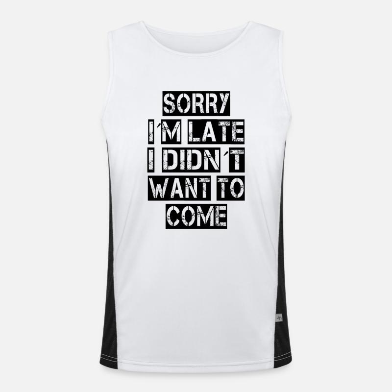 I'm late Men's Functional Contrast Tank Top 