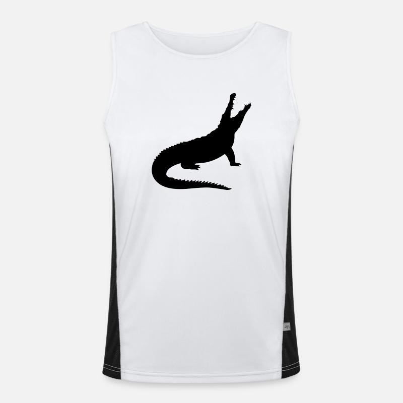 Ein Krokodil Funktionelles Kontrast-Tank Top für Männer 