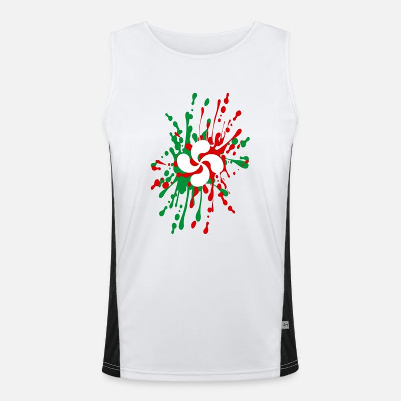 05 Baskenquer Funktionelles Kontrast-Tank Top für Männer 