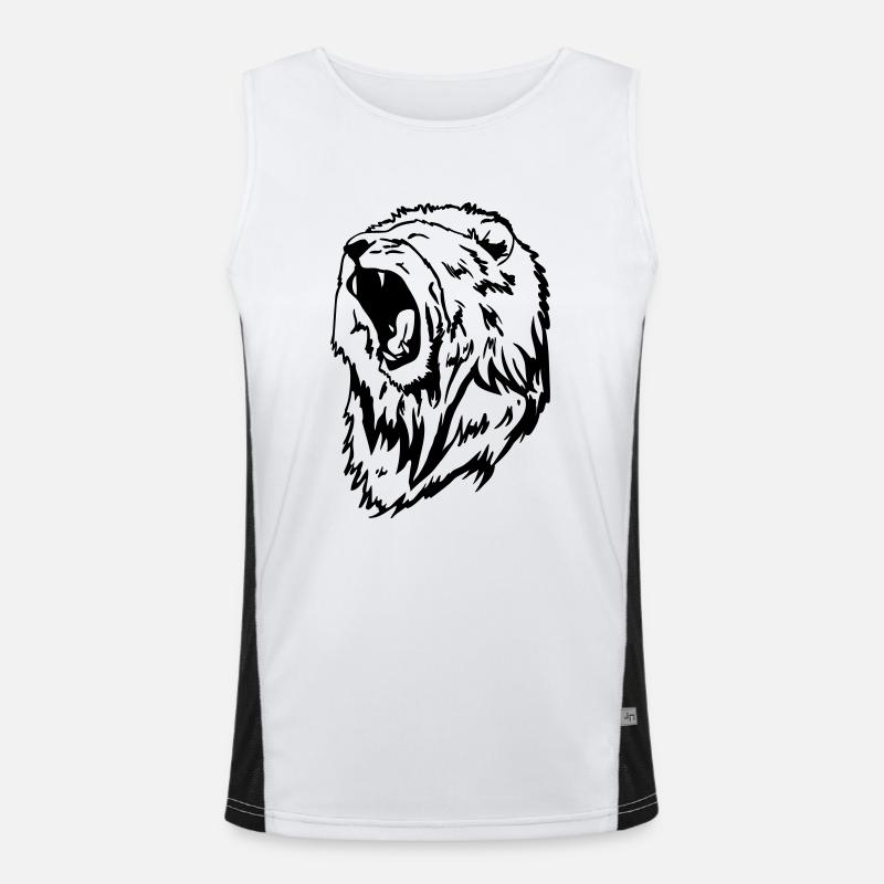 a lion's head Men's Functional Contrast Tank Top 