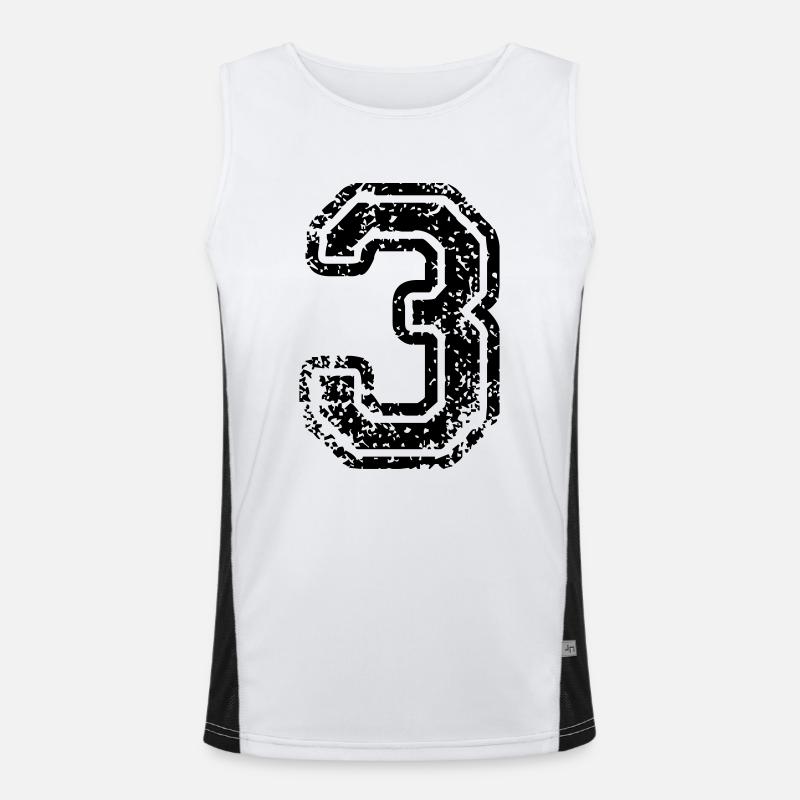 3 - Nummer Funktionelles Kontrast-Tank Top für Männer 