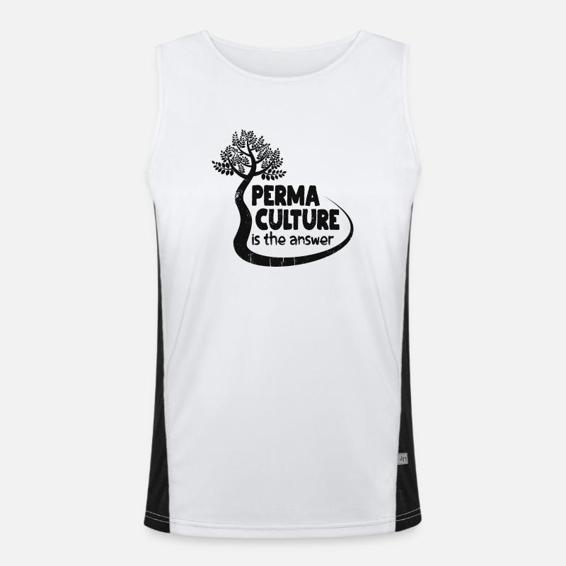 Permaculture is the answer Men's Functional Contrast Tank Top 