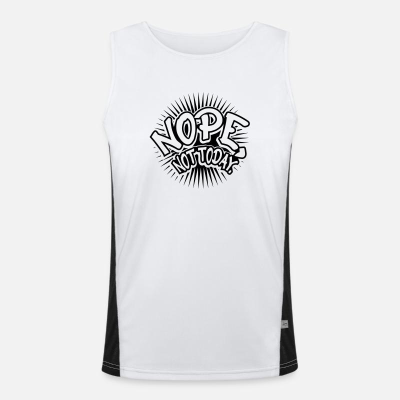 Nope Comic Schrift Funktionelles Kontrast-Tank Top für Männer 
