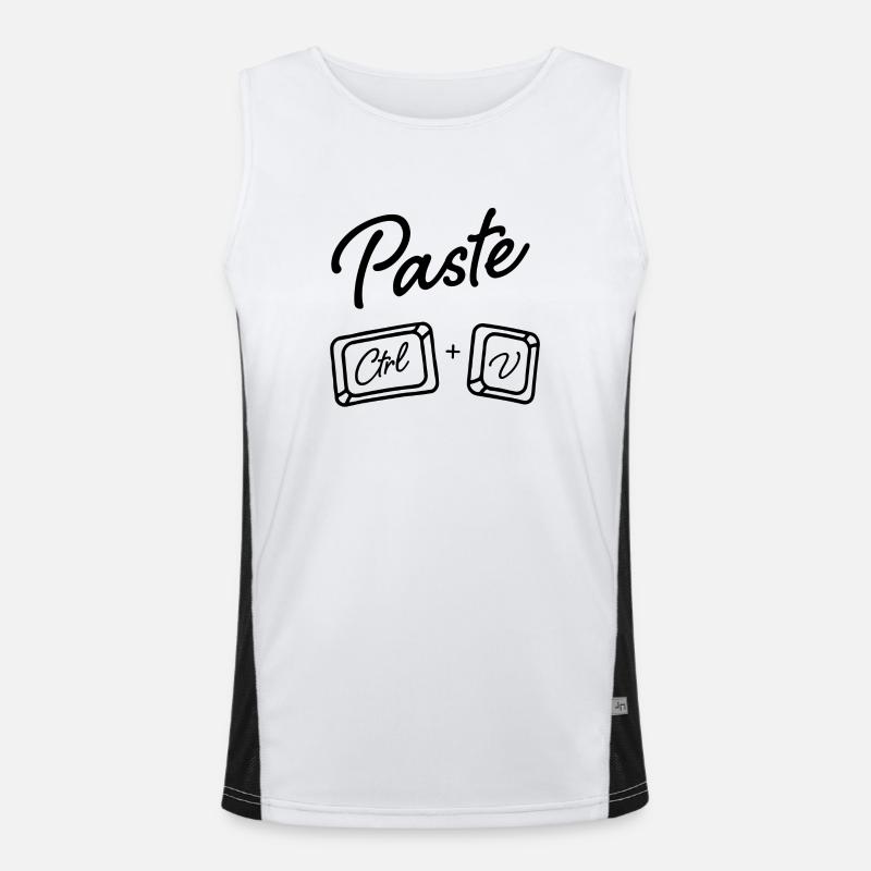 Parent and Child Outfit Paste Ctrl + V Insert Men's Functional Contrast Tank Top 
