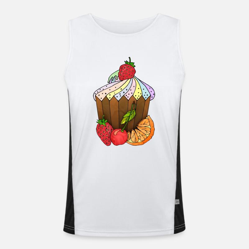 Kuchen Funktionelles Kontrast-Tank Top für Männer 