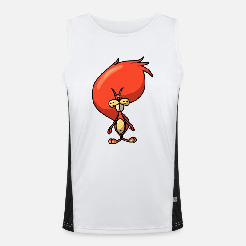Comic Squirrel Men's Functional Contrast Tank Top 