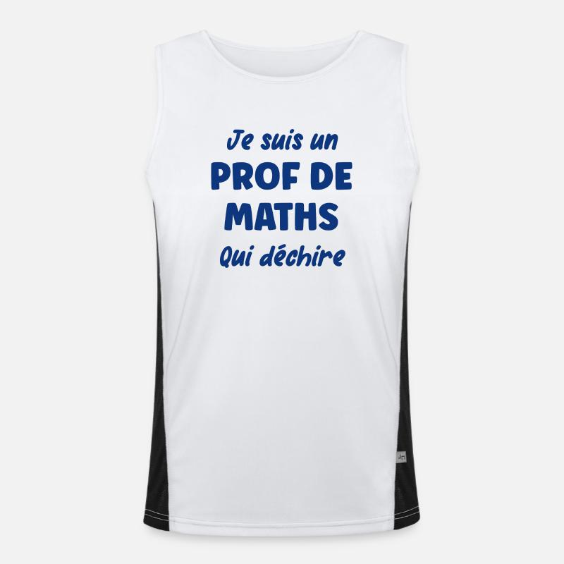 Je suis un prof de maths Débardeur respirant contrasté Homme 