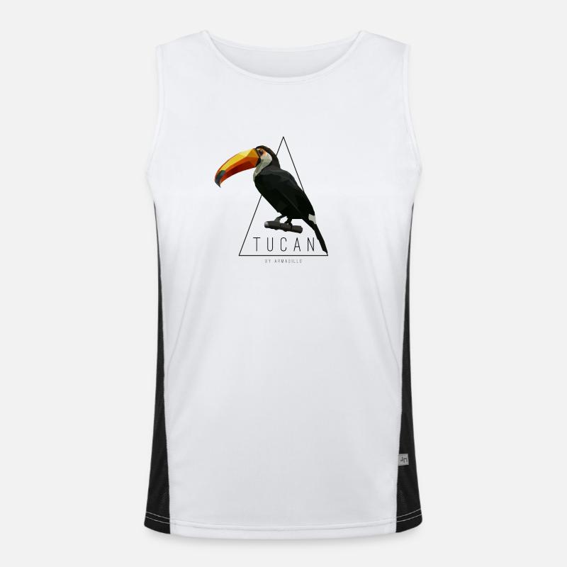 Tucan Low Poly par tatou TShirt Débardeur respirant contrasté Homme 