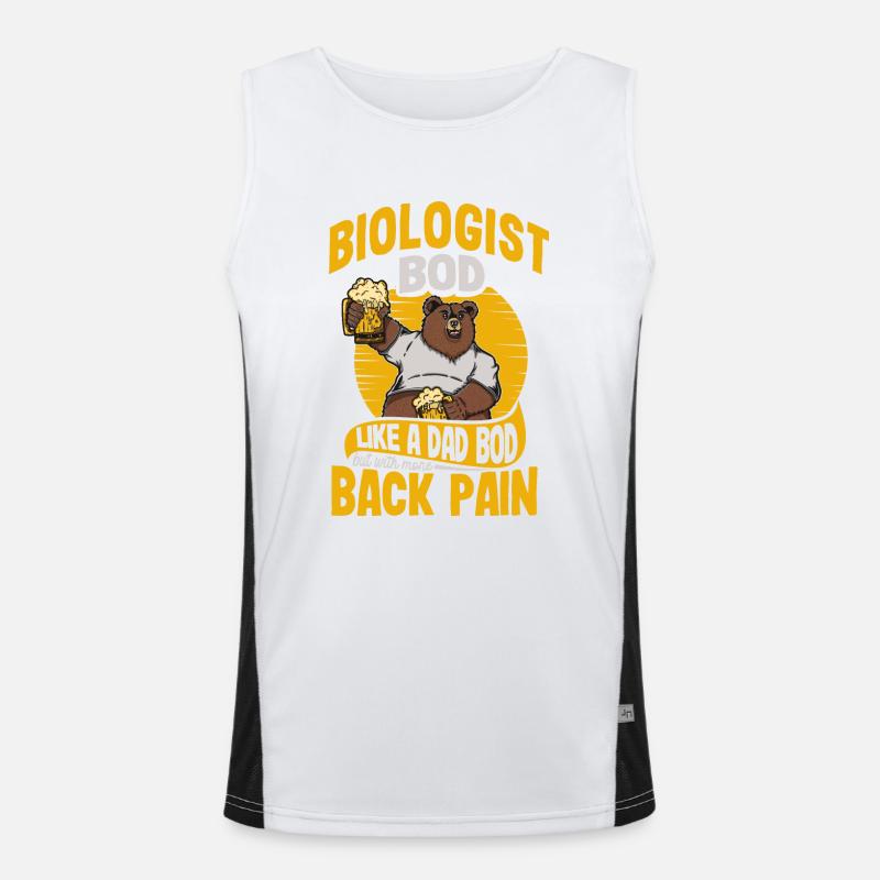 Biologist Bod Like A Dad Bod Funny Microbiologist Funktionelles Kontrast-Tank Top für Männer 