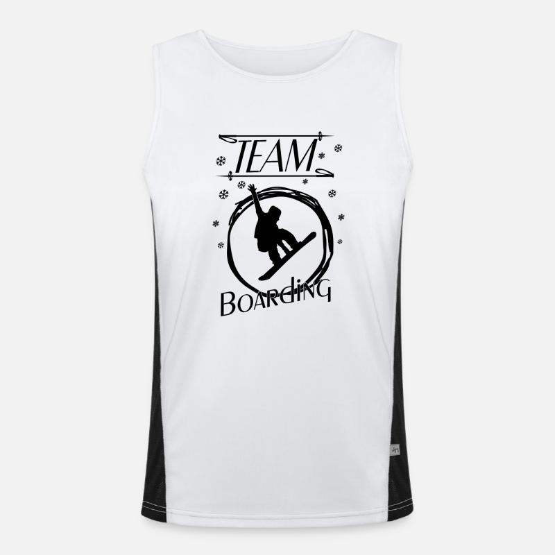team boarding Funktionelles Kontrast-Tank Top für Männer 