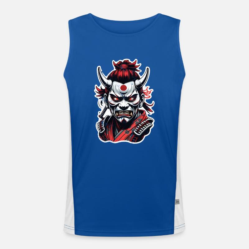 Samurai-Krieger - Japan - Dämon Funktionelles Kontrast-Tank Top für Männer 