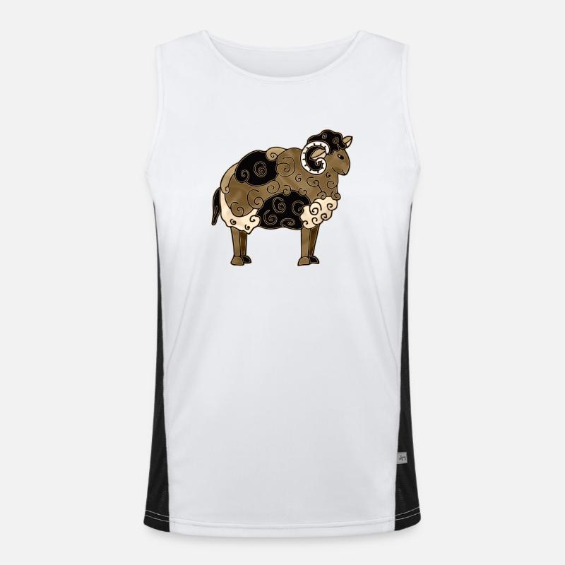 Widder Funktionelles Kontrast-Tank Top für Männer 