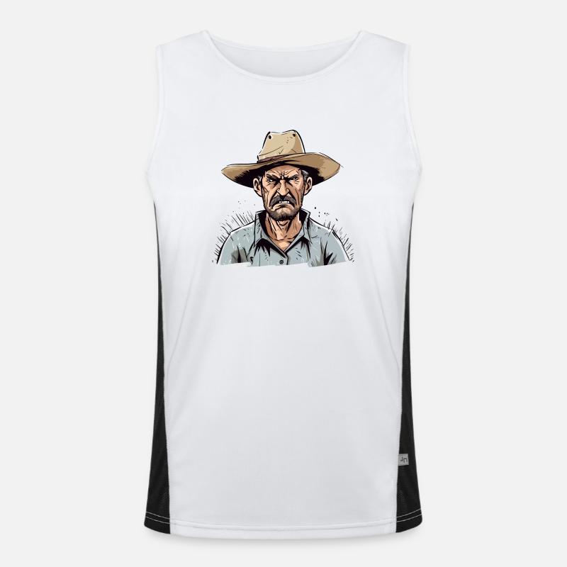 Wütender Bauer Nr. 1 Funktionelles Kontrast-Tank Top für Männer 