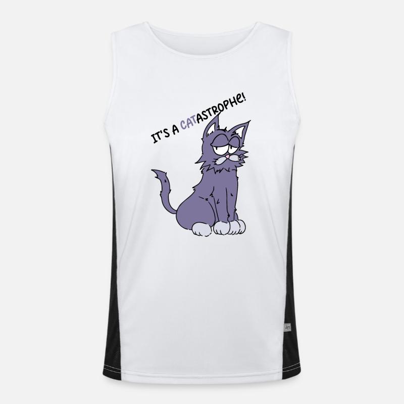 Drôle de dicton : C’est une catastophe Débardeur respirant contrasté Homme 