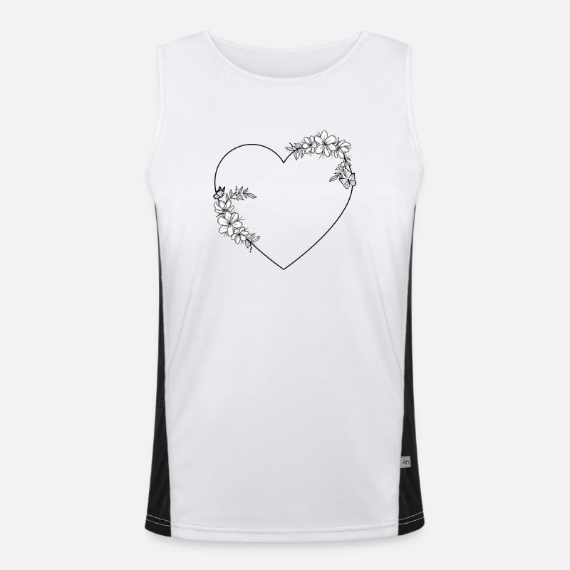 Rahmen Herz Funktionelles Kontrast-Tank Top für Männer 