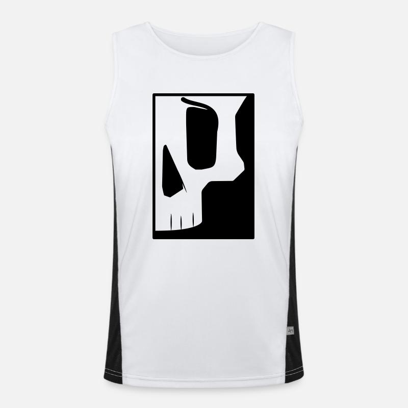 Skull Funktionelles Kontrast-Tank Top für Männer 