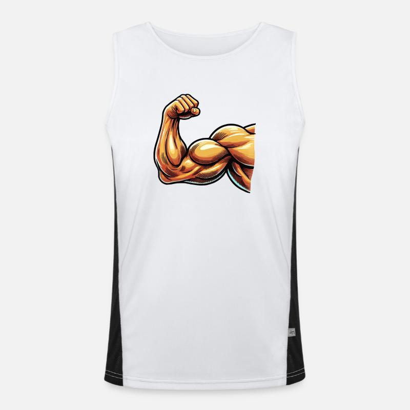 biceps Débardeur respirant contrasté Homme 