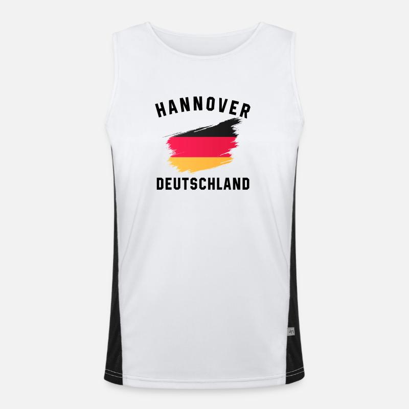 Drapeau de l’Allemagne - Conception créative de coups de pinceau Débardeur respirant contrasté Homme 