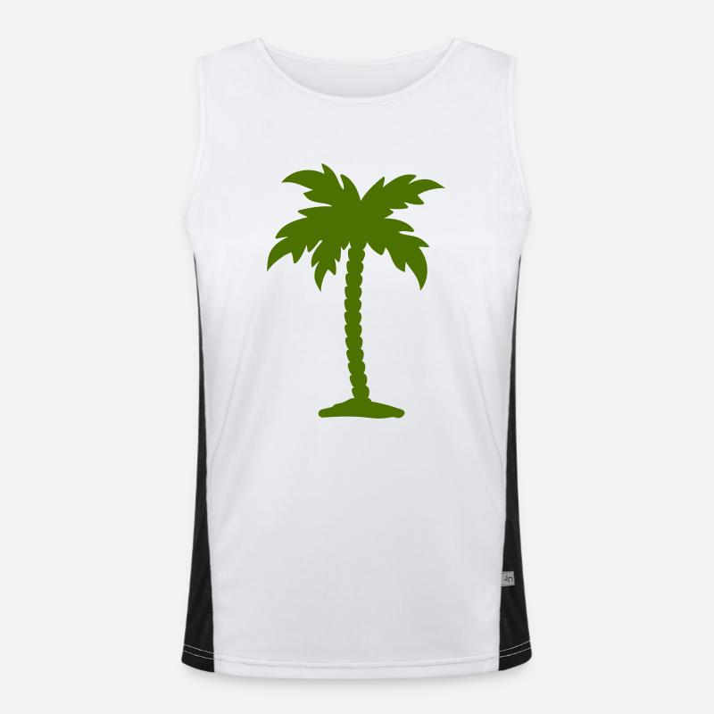 palm tree Men's Functional Contrast Tank Top 
