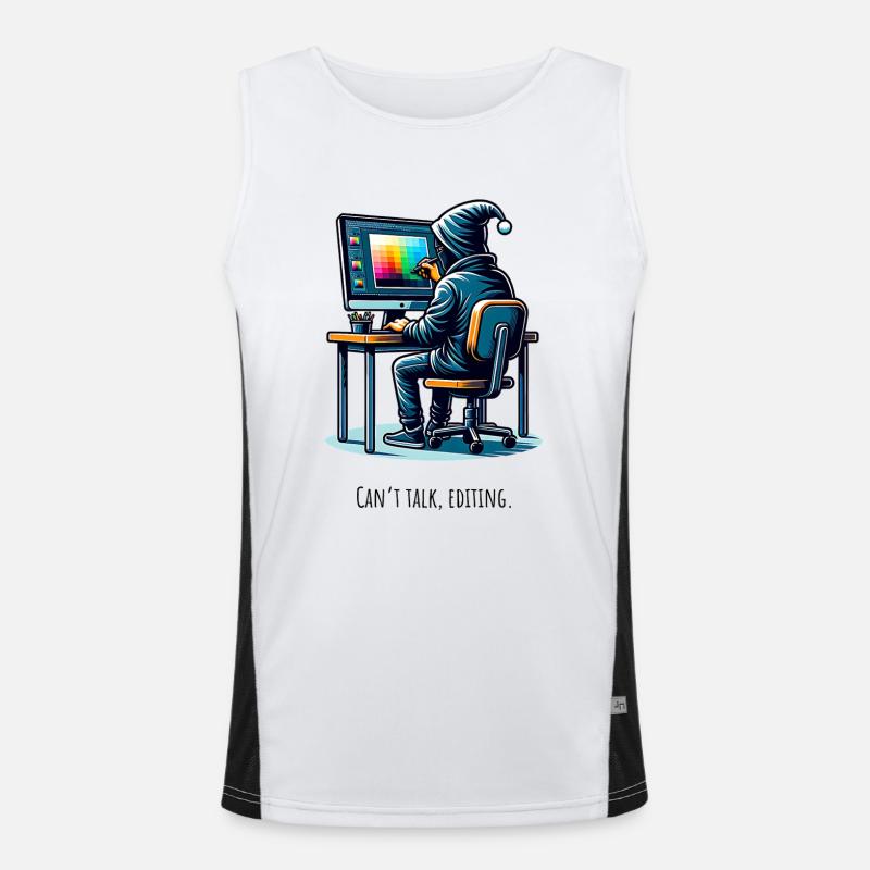 Editing Hacker - Creative in the Tunnel Men's Functional Contrast Tank Top 