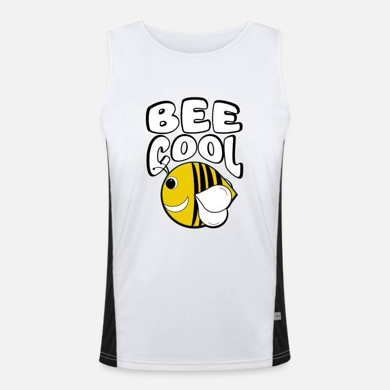 Coole Biene Funktionelles Kontrast-Tank Top für Männer 