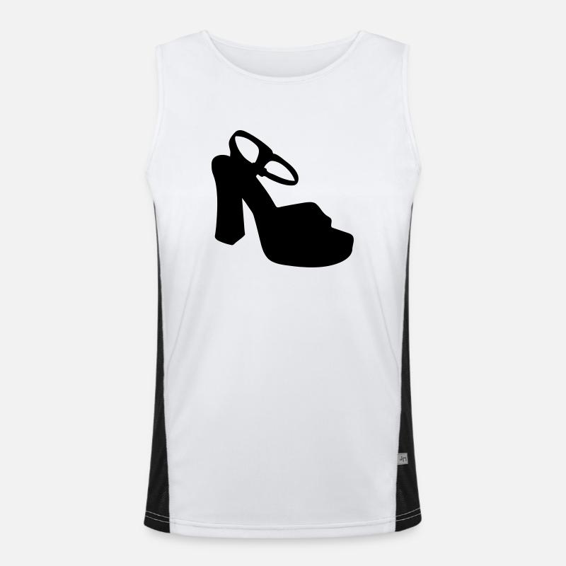 Vector highheels Silhouette Funktionelles Kontrast-Tank Top für Männer 