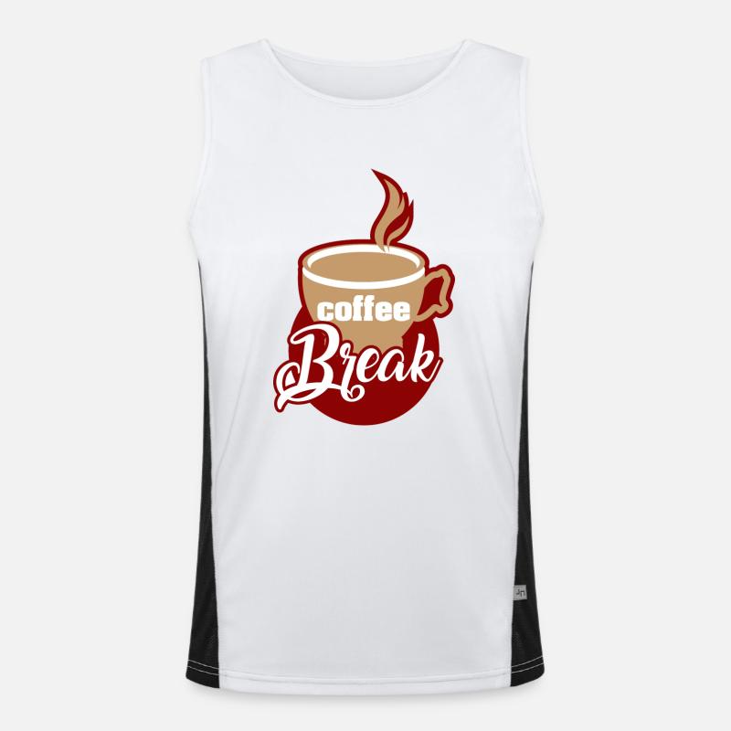 Coffee break Men's Functional Contrast Tank Top 