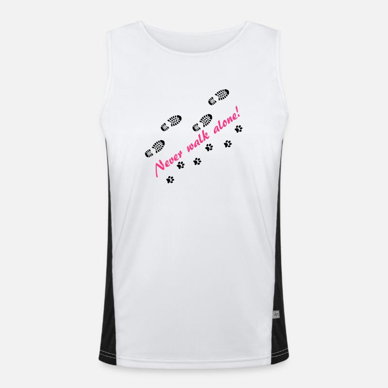 Never walk alone Funktionelles Kontrast-Tank Top für Männer 