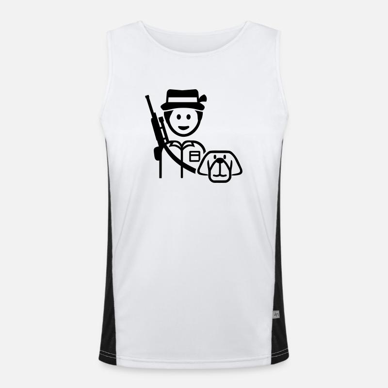 Jäger Funktionelles Kontrast-Tank Top für Männer 