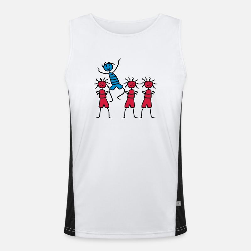 Be Different Happy Funny Boy - Men's Functional Contrast Tank Top  - white/black