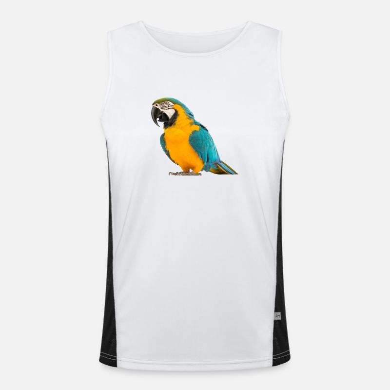 Bunter Papagei Funktionelles Kontrast-Tank Top für Männer 