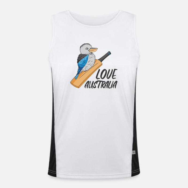 Kookaburra Jägerlieste Australien Cricket Schläger Funktionelles Kontrast-Tank Top für Männer 