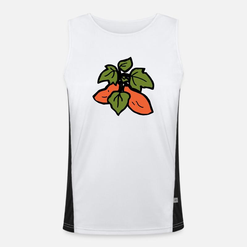 Sweet potato exotic cuisine fun gift idea Men's Functional Contrast Tank Top 