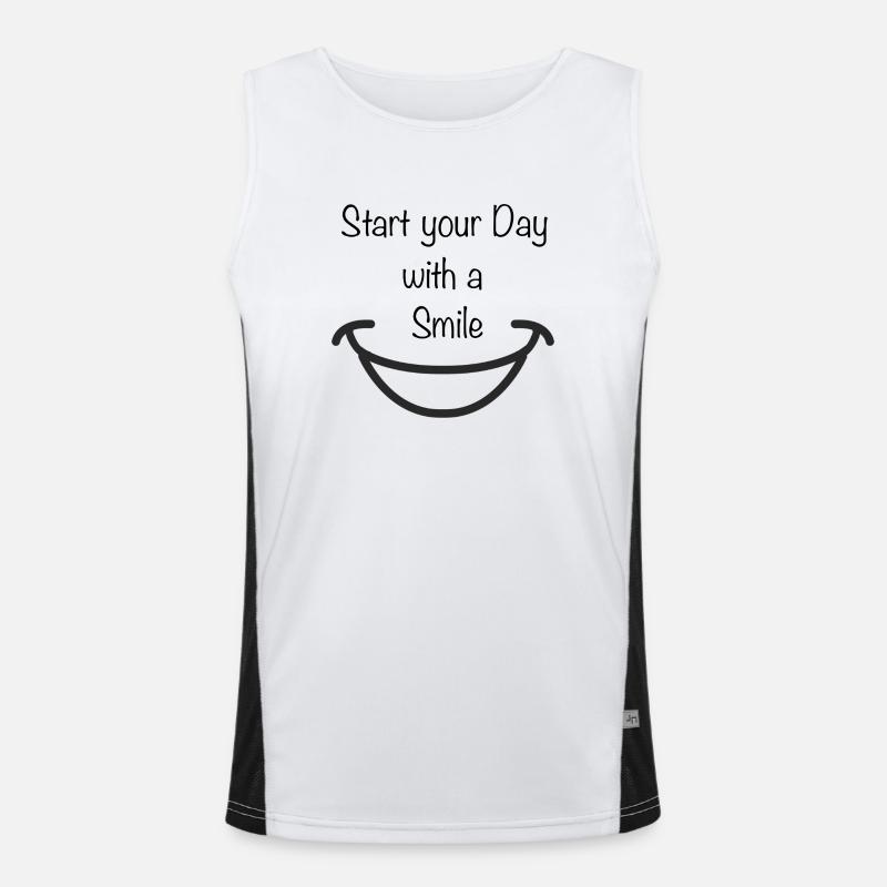 Smile Day Funktionelles Kontrast-Tank Top für Männer 