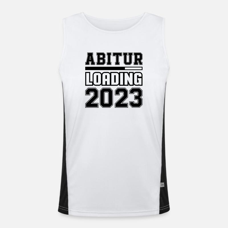 Abitur Loading 2023 - Men's Functional Contrast Tank Top  - white/black